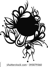 Background for a text. The artistic design of the header. Imitation ink. Vector.