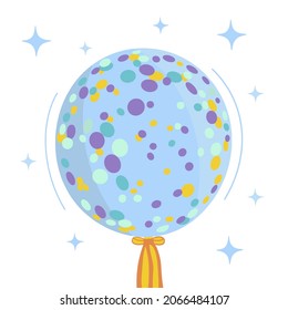 Background for text. balloon with confeetti space for text. Vector Illustration for printing, backgrounds, wallpapers, covers, packaging, greeting cards, posters, stickers, textile, seasonal design.