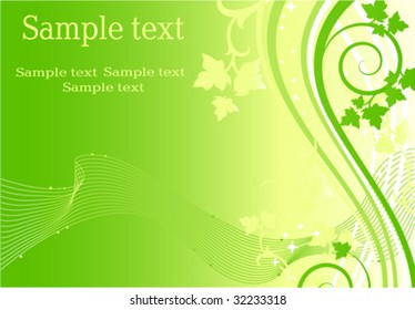 background for text with clambering plants for a decoration