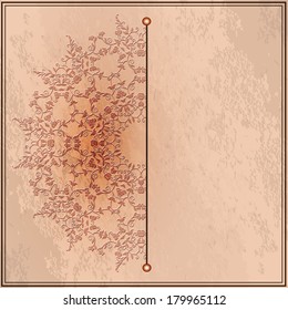 Background for text with floral ornament round 