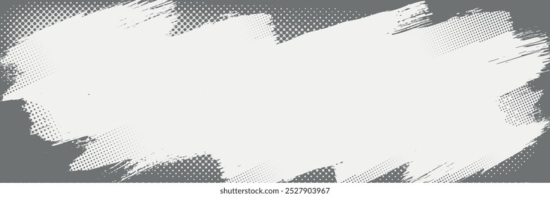 Antecedentes del texto. Conjunto de Anuncios de rastros de grunge aislados. Pintura negra. salpicadura abstracta grunge con efecto semitono. Trazo de tinta de pincel