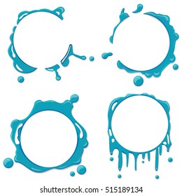 background for the text in a liquid stains, water, trace of the cup, set