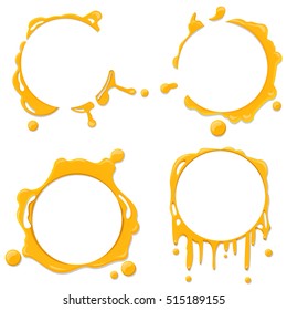background for the text in a liquid stains, water, trace of the cup, set