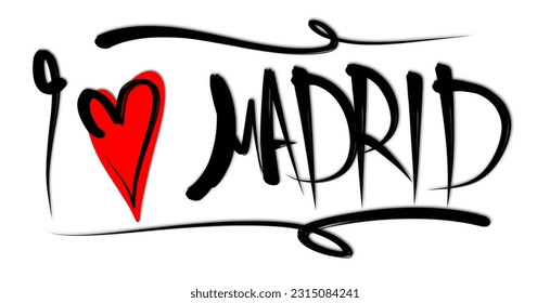 Background text i love madrid, paris,  jtk or jakarta, milan, spain, and i love Barcelona 