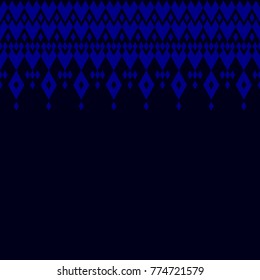 The background for the text. A pattern of blue hearts and geometric diamonds