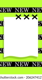 Background for text, and photos. Design for creating stories. Posting on social networks. Publishing on the Internet. Vector graphics. Blogging. Communication with the audience. Writing posts.