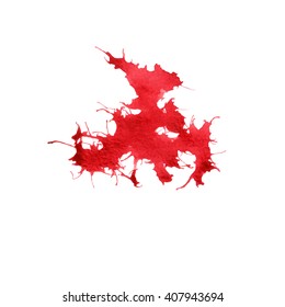 background for text, red watercolor asymmetrical stain
