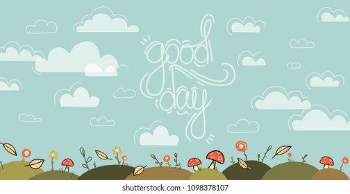 Background with text/ vector illustration