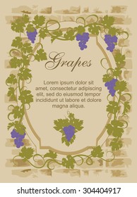 Background for text with vines against a brick wall.