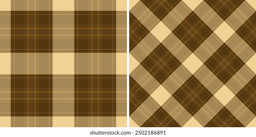 Background textile pattern of check tartan seamless with a plaid vector texture fabric. Set in skin colours for best trousers and professional look.