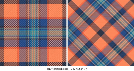 Background textile pattern of plaid fabric check with a seamless vector texture tartan. Set in fashionable colors in thanksgiving fashion for a cozy celebration.