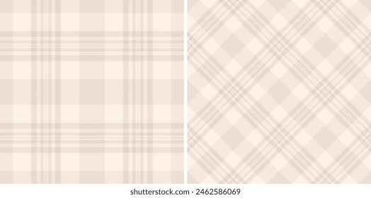 Background textile plaid of pattern check vector with a seamless tartan texture fabric set in trendy colors.