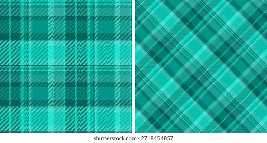 Background textile seamless of check tartan plaid with a fabric vector pattern texture. Set in fashionable colours. Rich and royal fashion choices.