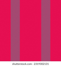 Banda textil de fondo de vectores verticales sin soldadura con un patrón de líneas de tela texturizada en colores rojo y cian.