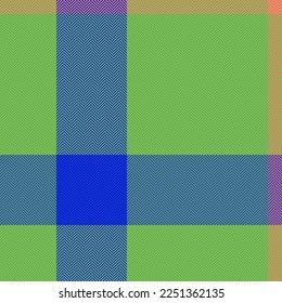 Hintergrundtextur aus Textilien. Tartan plaid Vektor. Fabric nahtloses Prüfmuster in Blau und Grün.