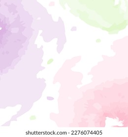 Background texture of abstract spots in trendy spring soft shades in a watercolor manner. Isolate