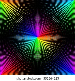 Background, texture, abstraction. Background of colored dots on a black background is insulated. Stylish vector illustration for web design
