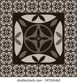 Background and texture with Ancient tile pattern.Seamless retro ornamental Pattern.Ceramic tiles.Traditional ornate