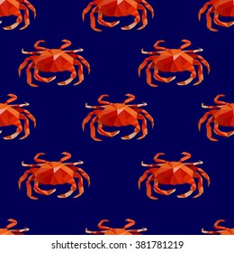 Background texture art, abstract pattern, crab vector, textile design