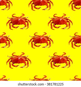 Background texture art, abstract pattern, crab vector, textile design