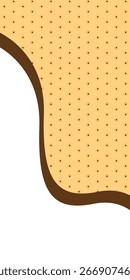 Background texture biscuit brown. Geometric abstract shapes. Circle chocolate cream.  Cookie coffee and latte