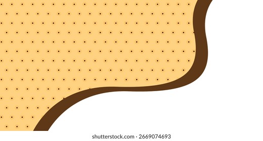 Fundo textura biscoito marrom. Formas geométricas abstratas. Name Circule creme de chocolate.  Café com leite