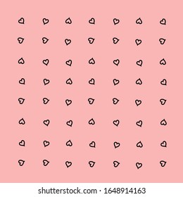textura de fondo corazones negros sobre rosa