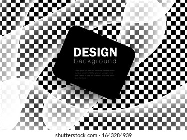 Textura de fondo con cuadrados negros, blancos, cubos. Mosaico abstracto para banner, afiche, volante, tarjeta, postal, portada, folleto. Geométrico   elemento líquido. Ilustración vectorial.