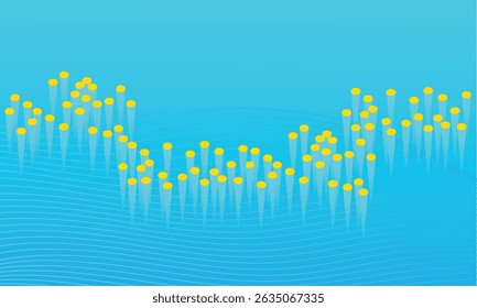 Background texture blue light drop. Lines shapes gradient blue glow. technology background template