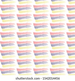 Background or texture of brush strokes. Three brush strokes with semi-straight tip red, blue and yellow.