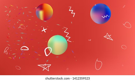Background texture, chilly. Crisp space fantasy. Elementary colorific illustration fantasy. Coral colored. Super planets themed background. Colorful background theme.