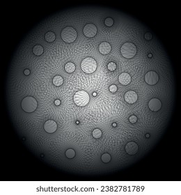 círculos de textura de fondo blanco negro