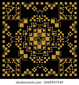 fondo textura color negro y amarillo patrón de Vector