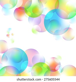 background and texture of colorful bubbles