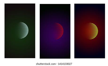 Background Texture Design In Abstract Style With Wave, Circle Lines. For Design, Presentation, Screen Mobile, Business. Vector Illustration with Color Gradient. Creative, simple and easy to use.