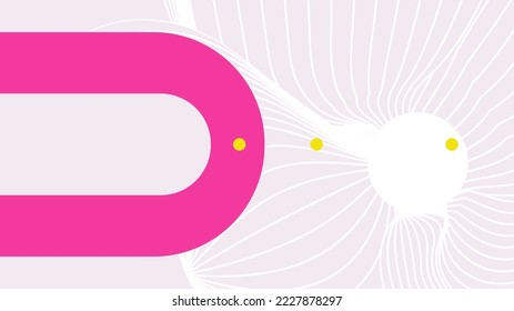 Background texture with different geometric pattern for poster cover design. Vector banner template in pink color scheme