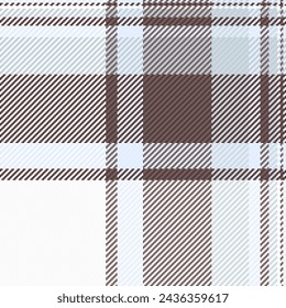 Background texture fabric of vector textile seamless with a plaid pattern tartan check in white and light colors.