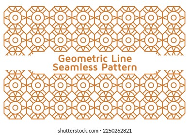Background Texture in Geometric Line Ornamental Style. Seamless Design Vector