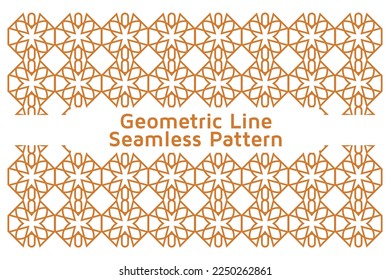 Background Texture in Geometric Line Ornamental Style. Seamless Design Vector