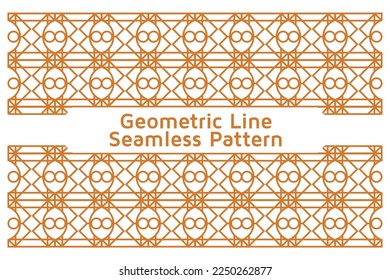 Background Texture in Geometric Line Ornamental Style. Seamless Design Vector