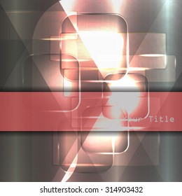 Background texture with glowing frames and splines for themes of science, computers and technology