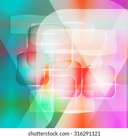 Background texture with glowing frames and splines for themes of science, computers and technology