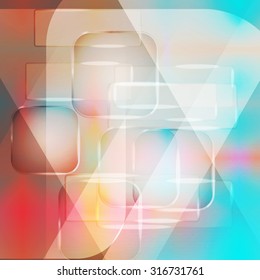 Background texture with glowing frames and splines for themes of science, computers and technology