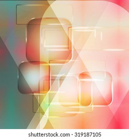 Background texture with glowing frames and splines for themes of science, computers and technology
