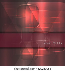 Background texture with glowing frames and splines for themes of science, computers and technology