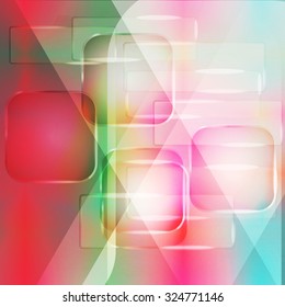 Background texture with glowing frames and splines for themes of science, computers and technology