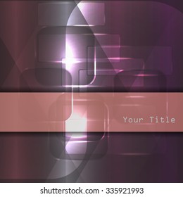 Background texture with glowing frames and splines for themes of science, computers and technology