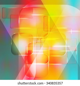 Background texture with glowing frames and splines for themes of science, computers and technology