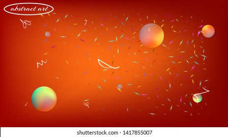 Background texture, light. Clean space fantasy. Minimal colorific illustration fantasy. Red colored. Super planets themed background. Colorful background theme.