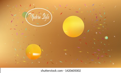 Background texture, mesh. Plain colorific illustration fantasy. Net space fantasy. Gold colored. Remarkable universe background.